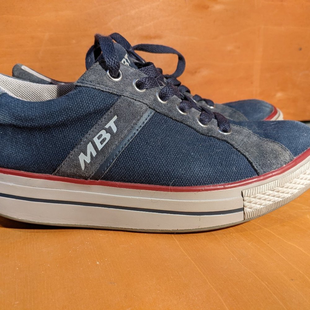 MBT blue suede and canvas casual sneakers size 38